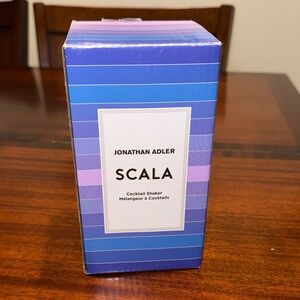Jonathan Adler Blue and Purple Scala Cocktail Shaker